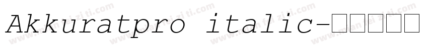 Akkuratpro italic字体转换